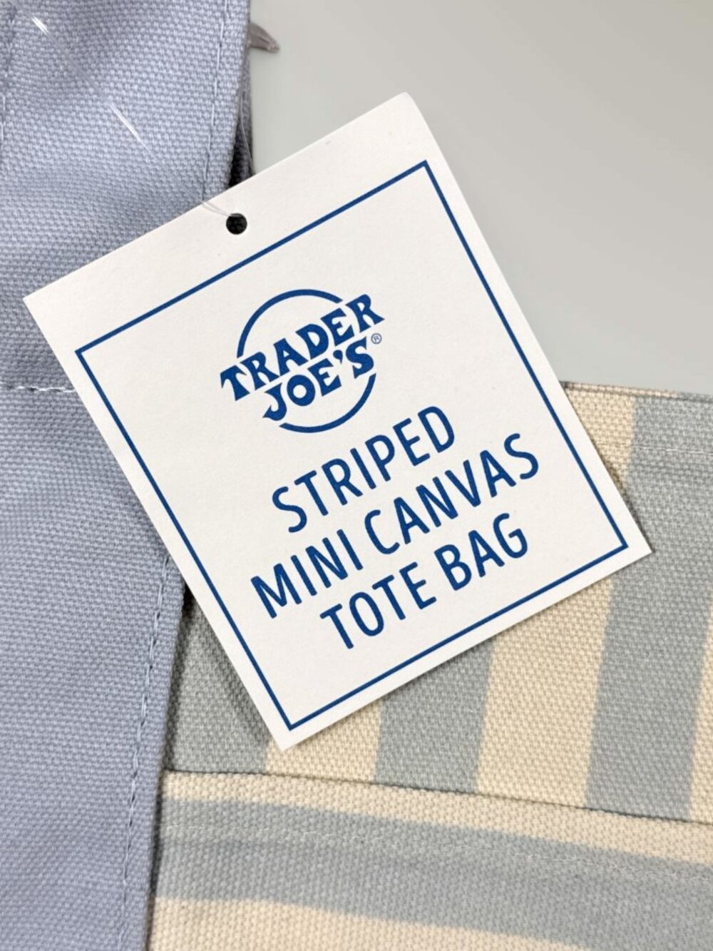 Trader Joe’s Mini Pastel Canvas Tote Shopping Bags - Set of 4 - NEW with TAGS - Picture 2 of 6